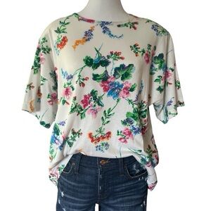Vintage Ritzy Knits Floral Top OS